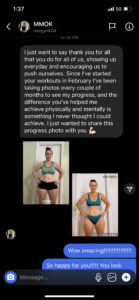 Rachel Fitness testimonial