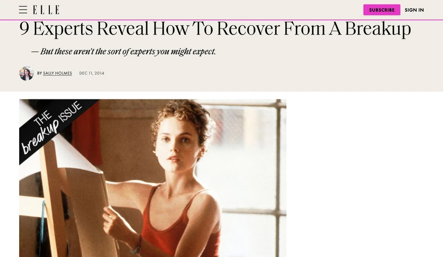 elle 9 experts reveal how to recover from a breakup
