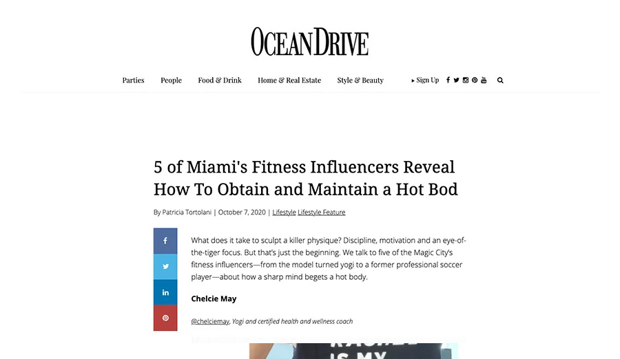 ocean drive 5ofmiamis fiitness influencers reveal how to obtain and maintain a hot bod