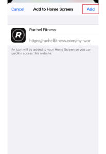 Rachel Fitness app