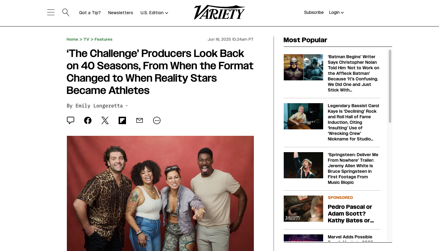 ‘The Challenge’ Producers Look Back on 40 Seasons